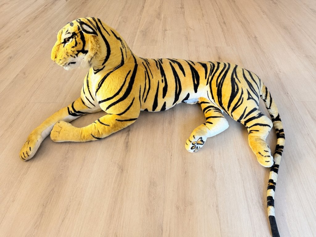 Levensgrote knuffeltijger – ca. 160 cm lang, Kinderen en Baby's, Speelgoed | Knuffels en Pluche, Ophalen, Overige merken, Overige karakters