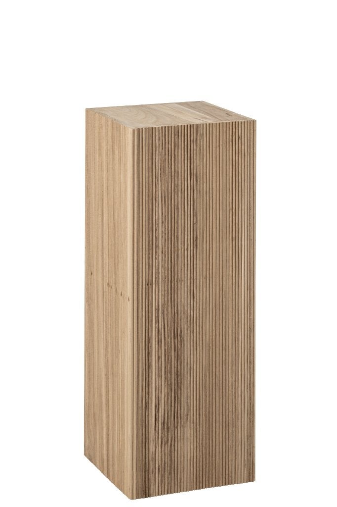 Sokkel Geribbeld Paulowniahout Naturel Large 30x80cm, Ophalen of Verzenden, Nieuw