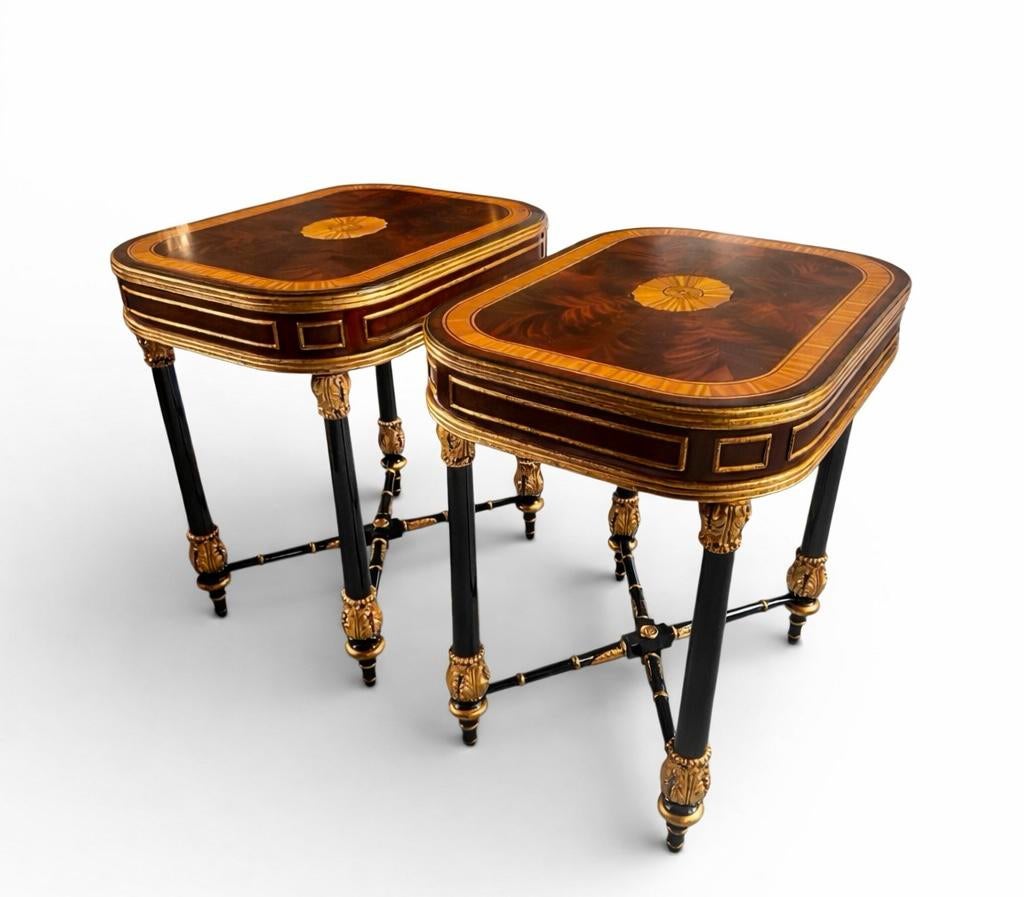 Casa Padrino Jansen Furniture mahoniehouten bijzettafels, Huis en Inrichting, Tafels | Bijzettafels, Ophalen, Minder dan 55 cm