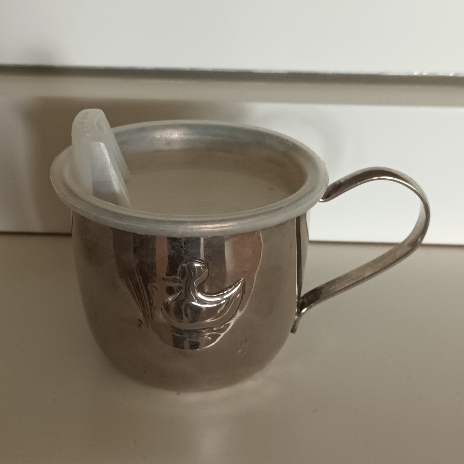 Vintage verzilverde tuit cq drinkbeker, Ophalen of Verzenden