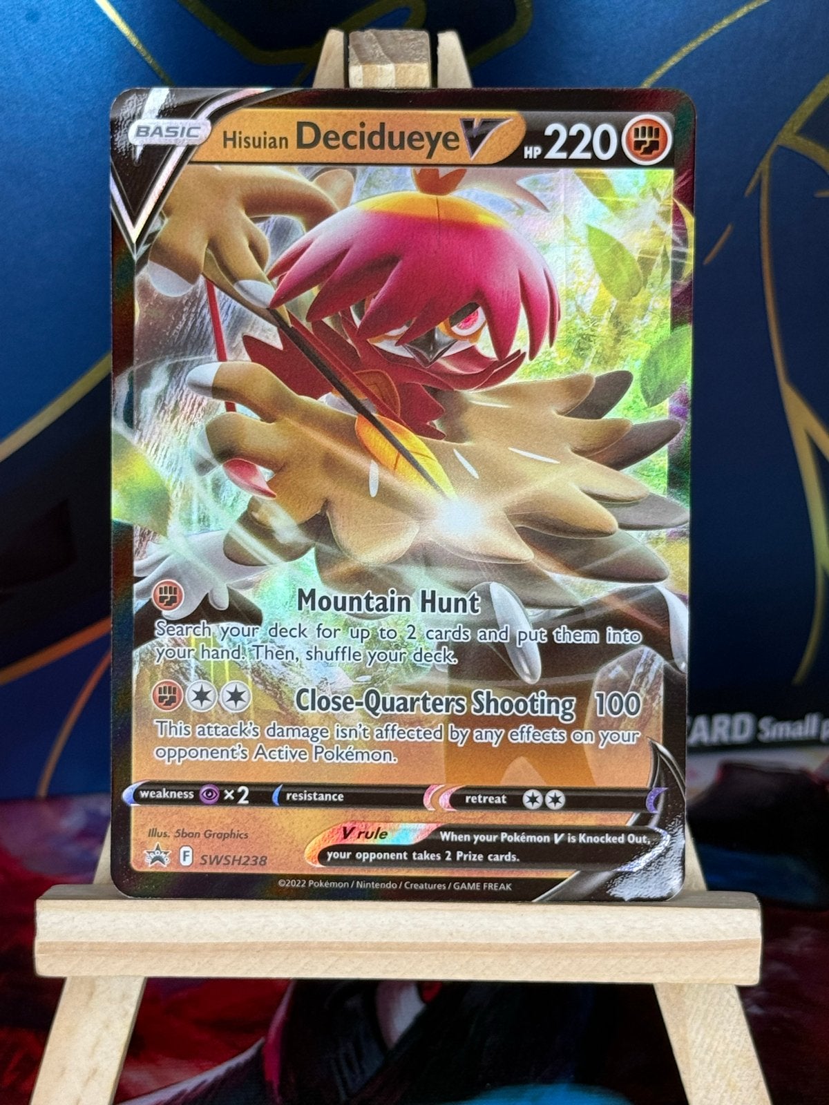 Hisuian Decidueye V #SWSH238 | Pokemon Promo, Ophalen of Verzenden, Zo goed als nieuw, Losse kaart, Foil