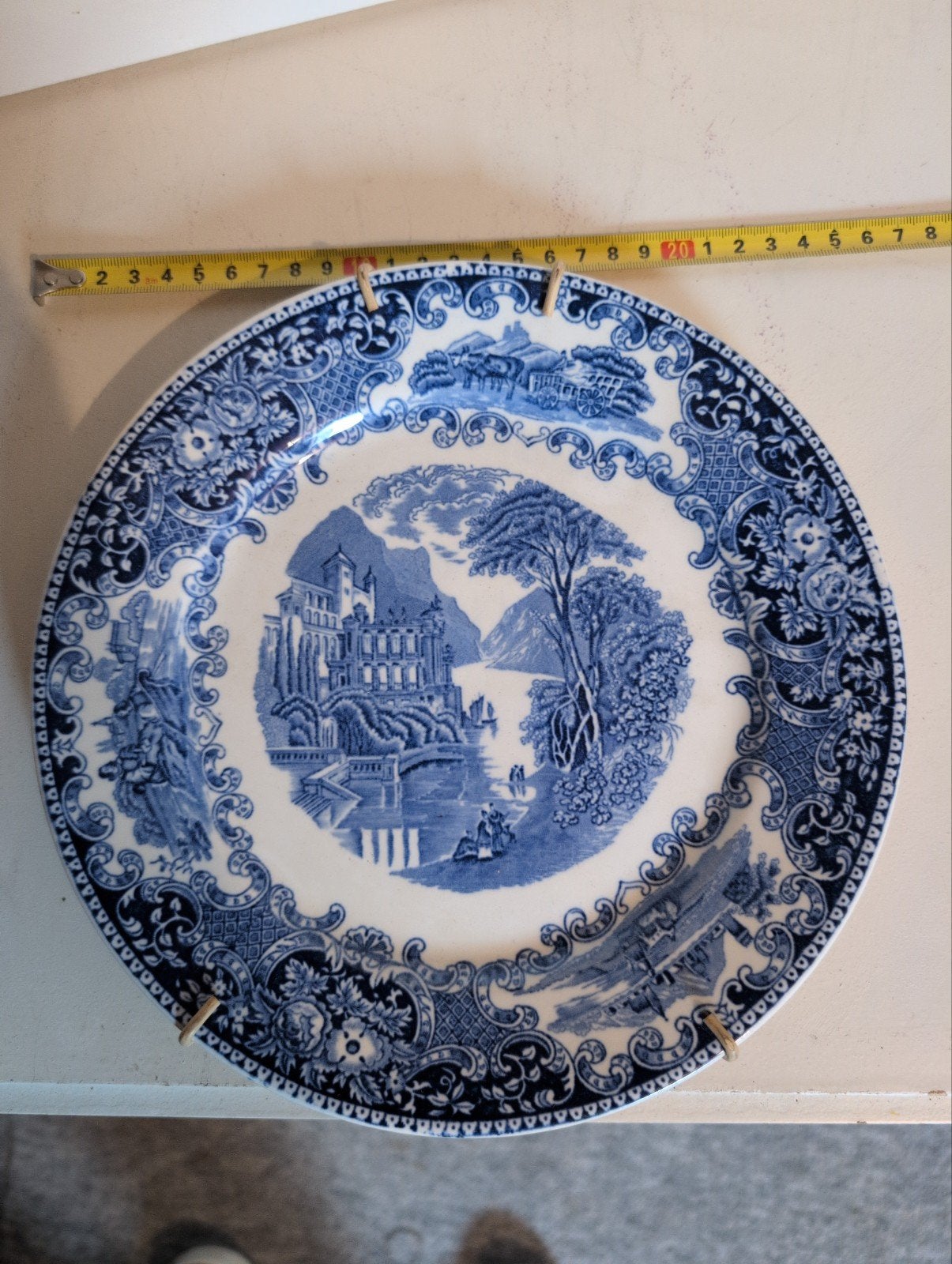 Antiek Castillo decoratief bord - Blauw/Wit, Antiek en Kunst, Ophalen of Verzenden