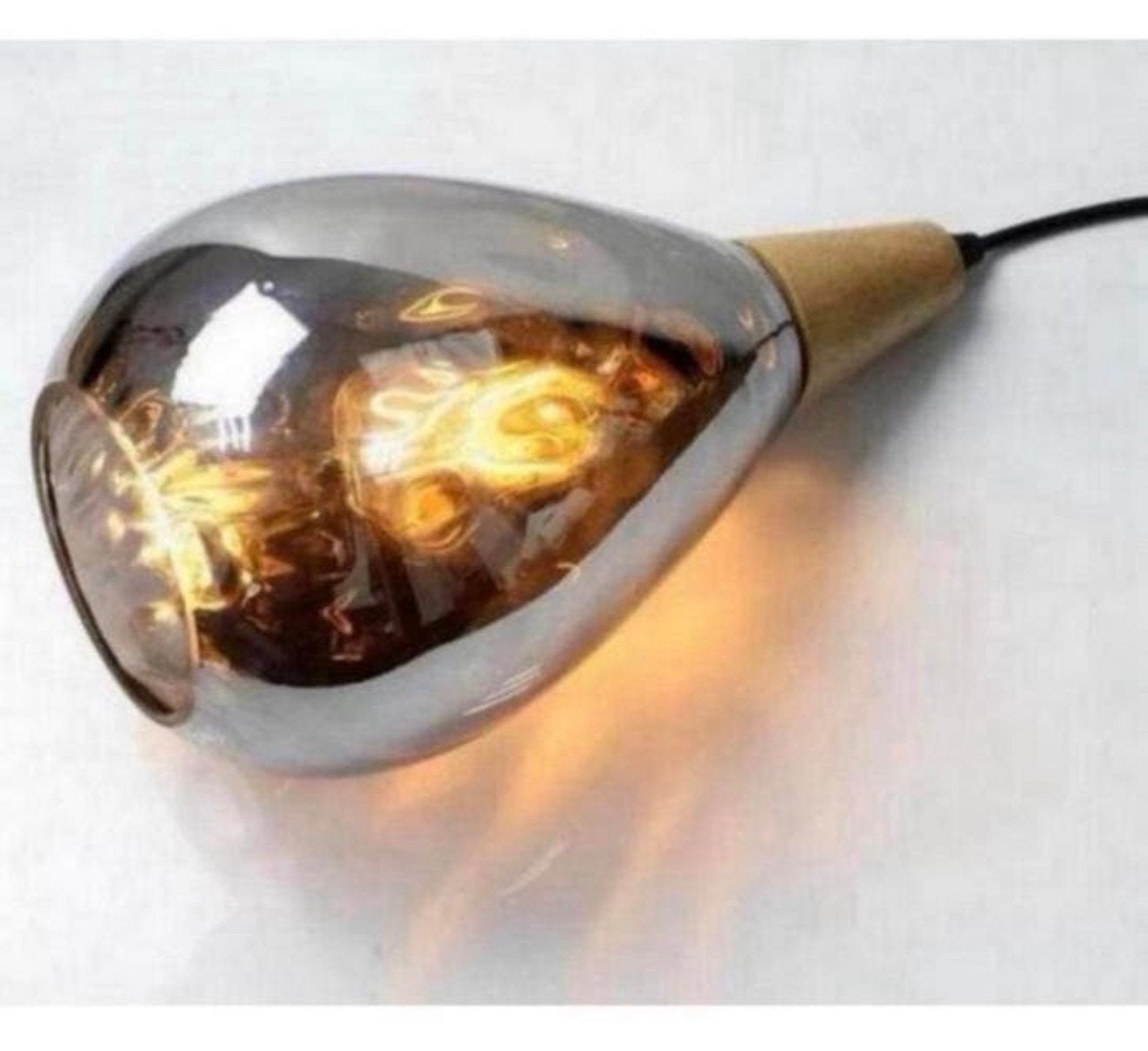 Hanglamp druppel chroom chrome e27 waterdruppel NIEUW + hout, Huis en Inrichting, Lampen | Hanglampen, Druppel, Nieuw, Ophalen of Verzenden