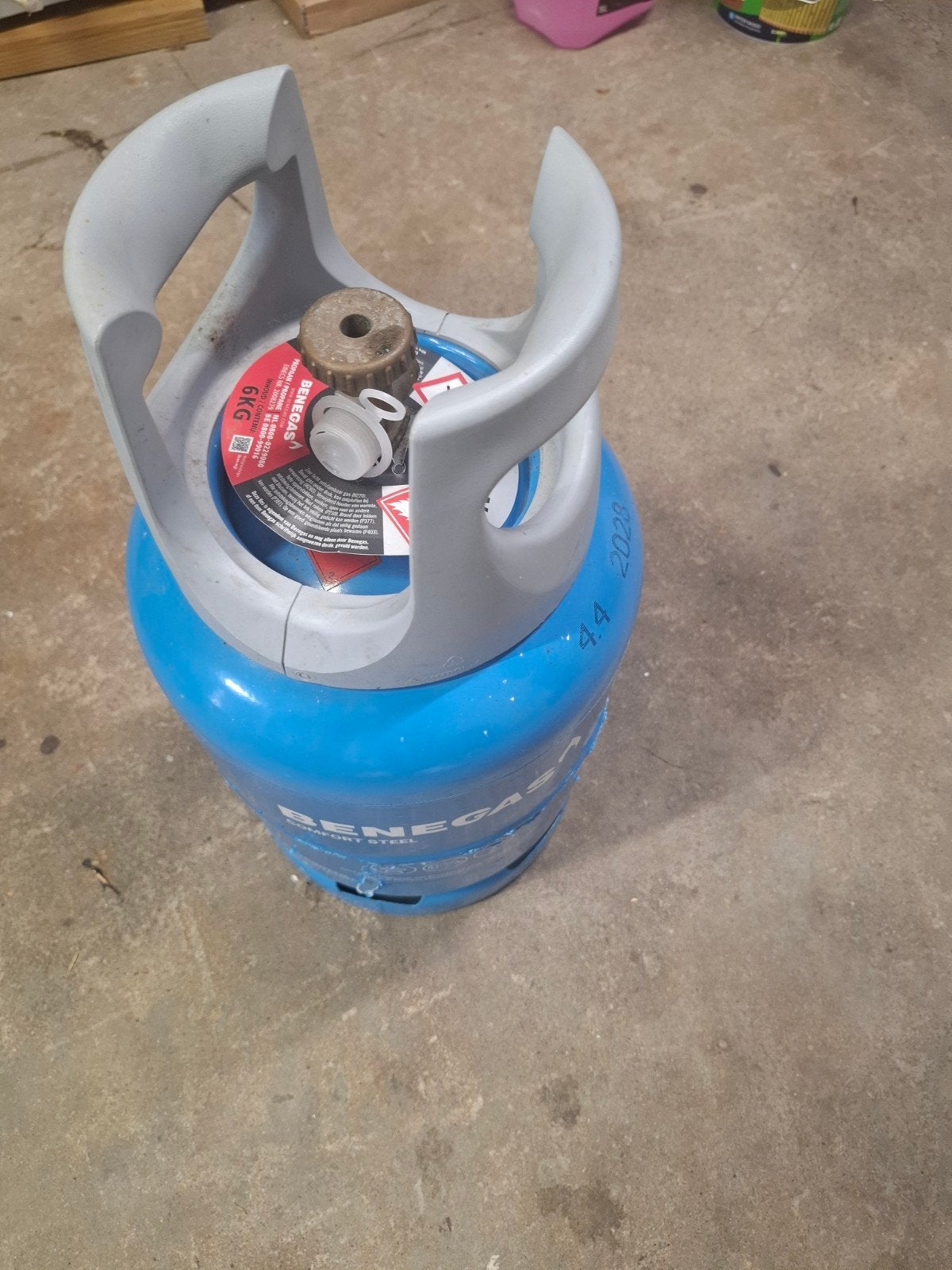 volle gasfles, Ophalen, Nieuw