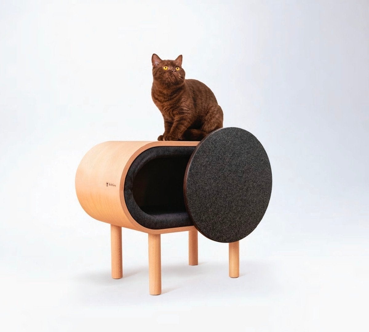 Kitties Kattenhuis Kattenmand Bijzettafel hout/zwart NIEUW, Dieren en Toebehoren, Kattenmanden, Ophalen of Verzenden, Nieuw, Overige