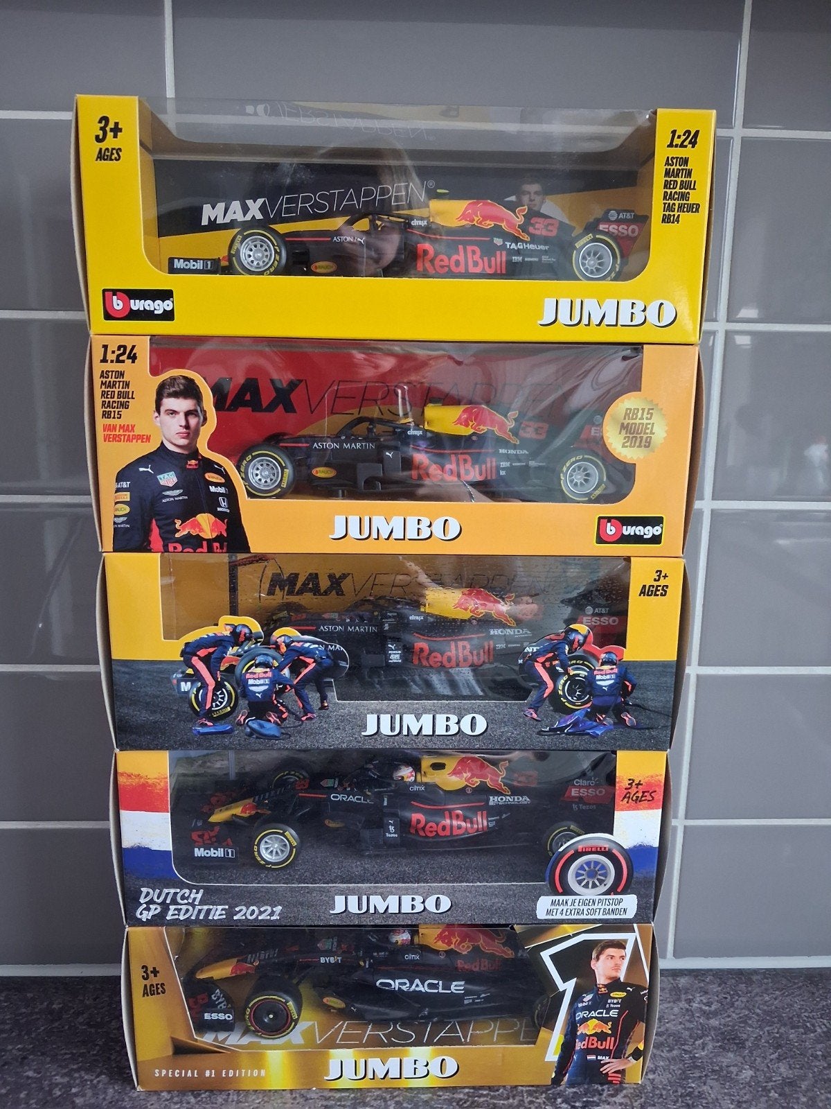 Max Verstappen Red Bull Racing schaalmodellen (5 stuks), Ophalen of Verzenden, Nieuw, 1:9 t/m 1:12, Auto