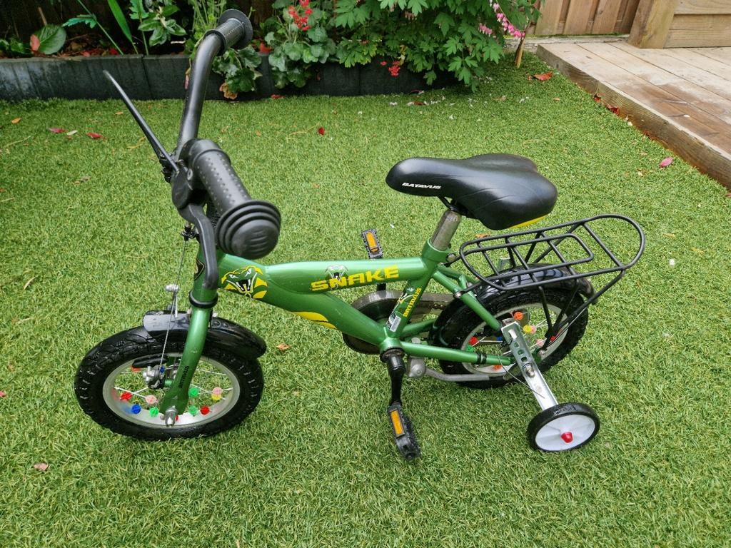 Batavus Snake kinderfiets met zijwieltjes, Fietsen en Brommers, Fietsen | Kinderfietsjes, Ophalen, Zijwieltjes, Gebruikt, Velgrem
