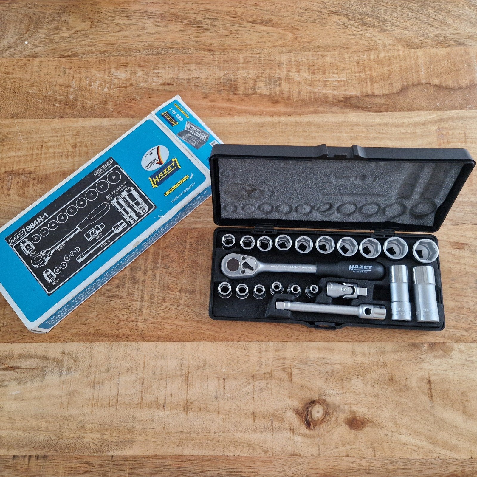 Hazet bougie dopsleutelset 3/8" Zeskant (goede staat), Auto diversen, Verzenden, Zo goed als nieuw