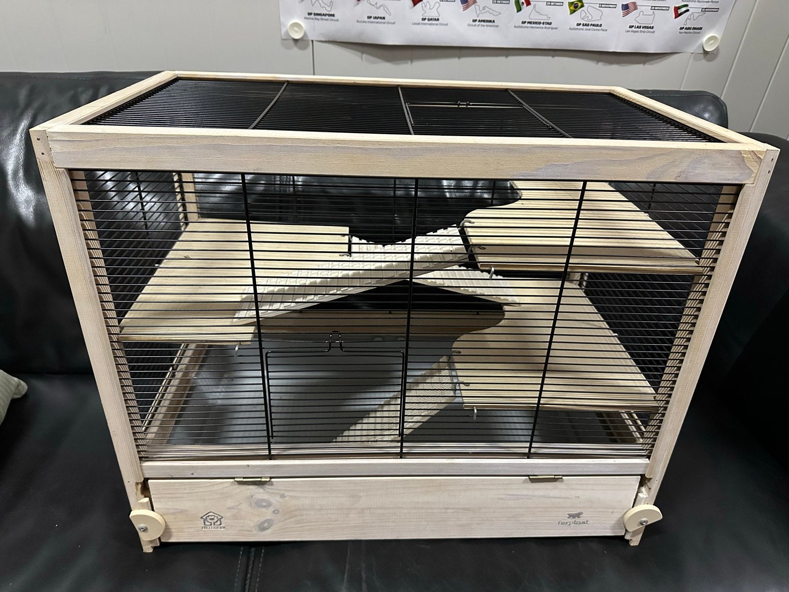 Hamster hok/kooi Ferplast hout (nieuwstaat), Minder dan 75 cm, Zo goed als nieuw, Muis, Hok