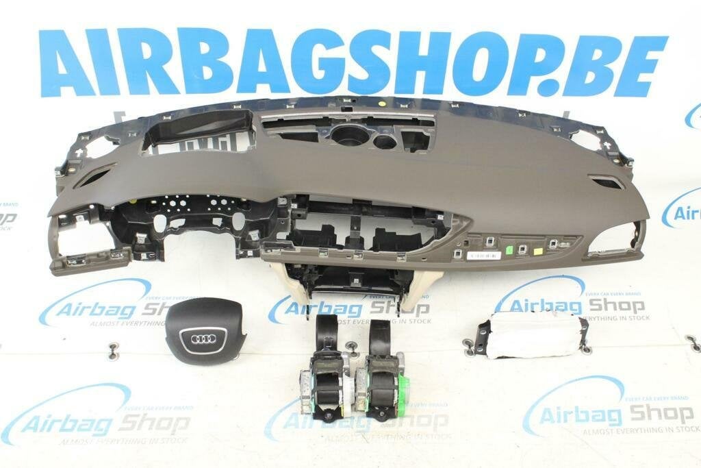 Airbag set Dashboard bruin beige HUD 4 spaak Audi A6 4G, Gebruikt, Ophalen of Verzenden