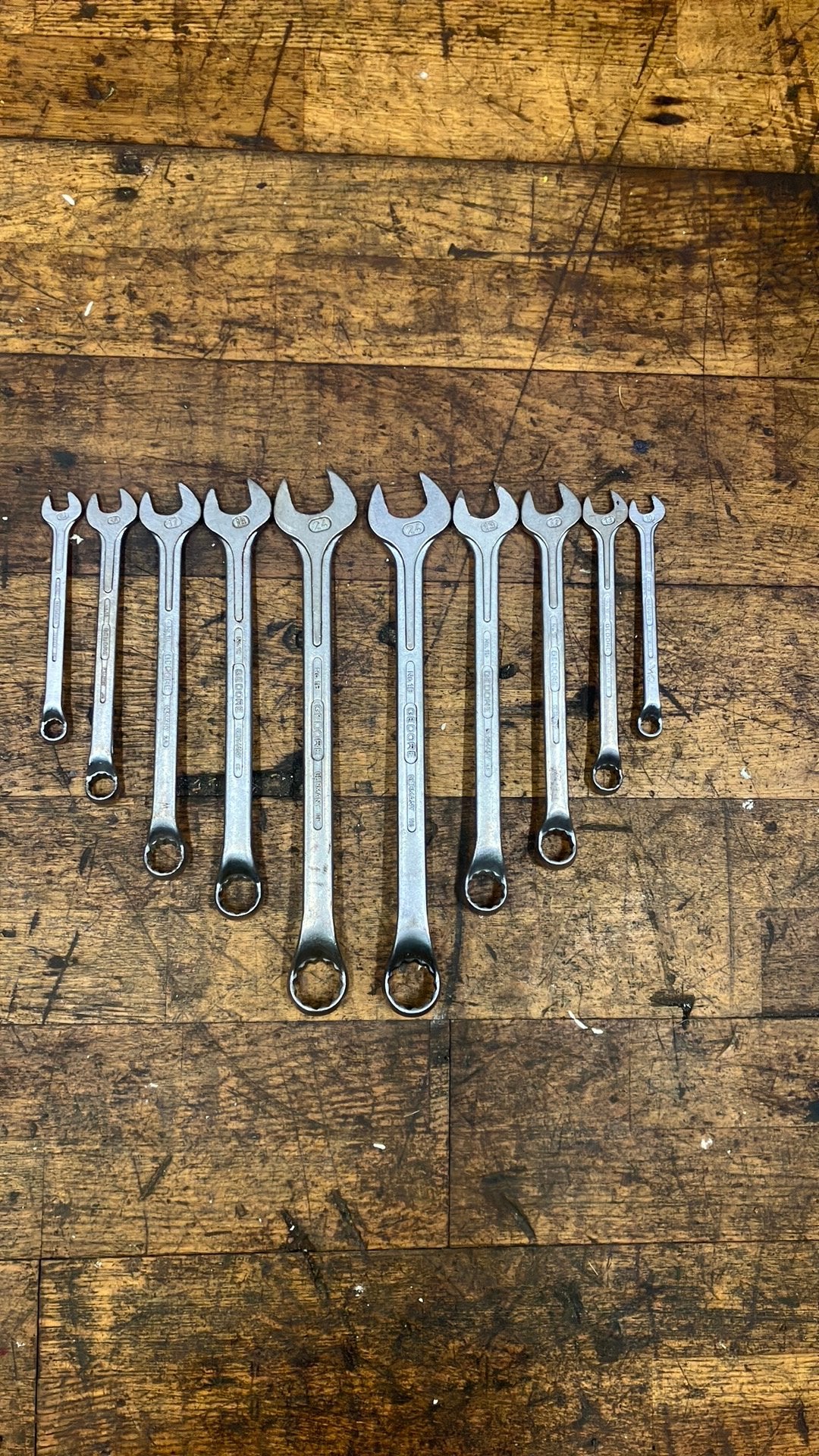 Gedore ring steek sleutel set 2 x 10,13,17,19,24., Ophalen of Verzenden, Gebruikt, Sleutel/ratel, Overige merken