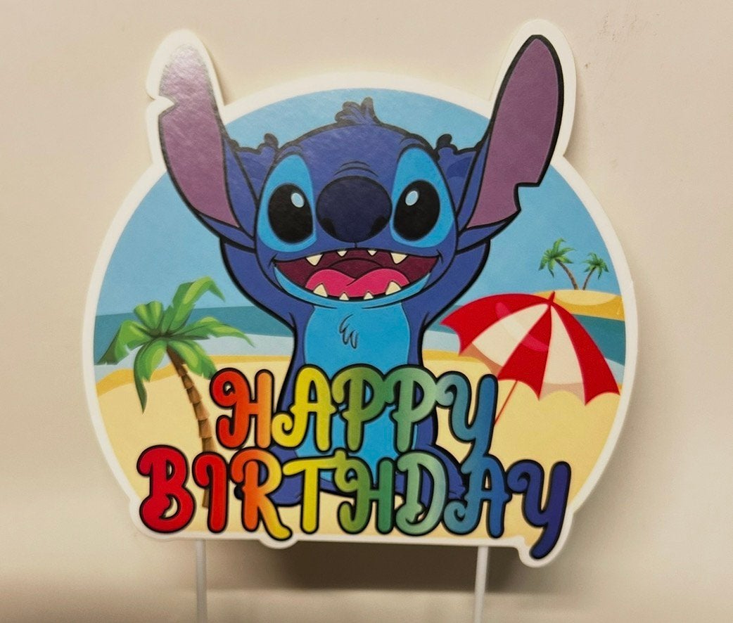 Stitch taart versiering / taart topper