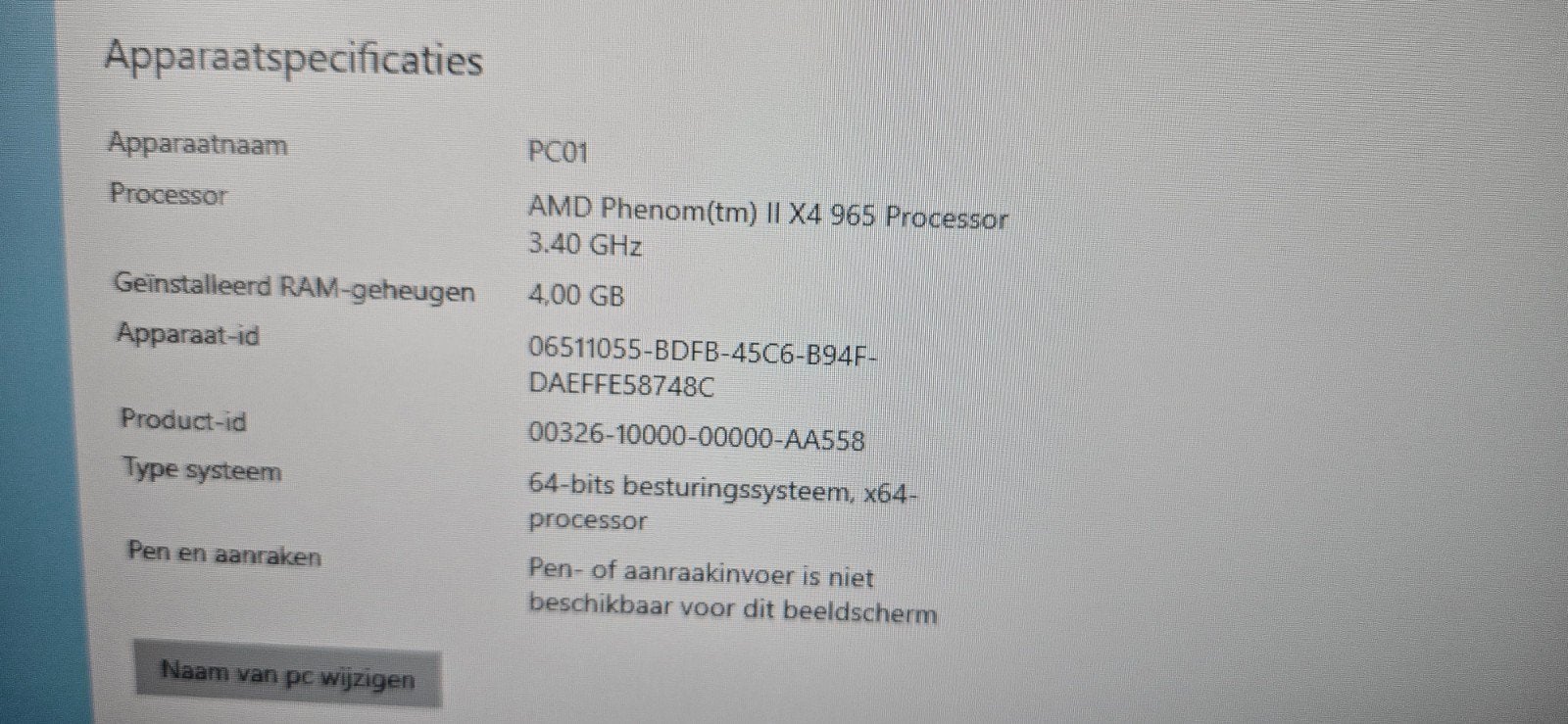 Desktop PC met AMD Phenom II X4 965 Processor, Ophalen, Gebruikt, HDD, Asus
