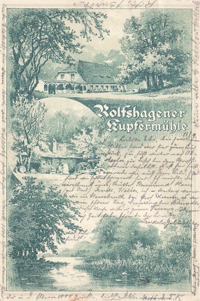 703-185-053 Rolfshagener Kupfermühle Tremsbüttel, Ophalen of Verzenden, Voor 1920, Duitsland