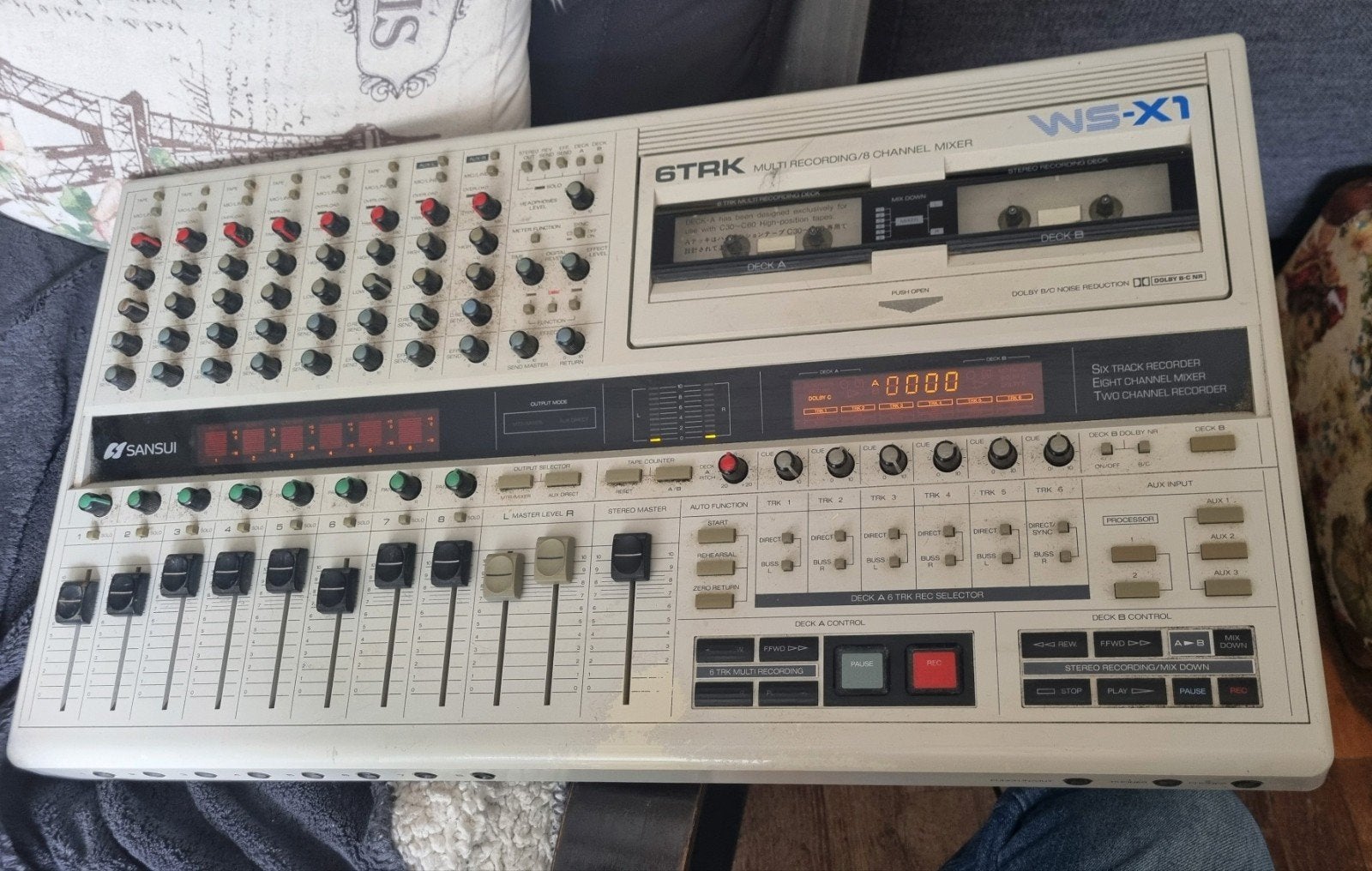 Vintage Sansui WS-X1 6-track multitrack recorder 110V, Ophalen of Verzenden, Gebruikt, Met midi-aansluiting