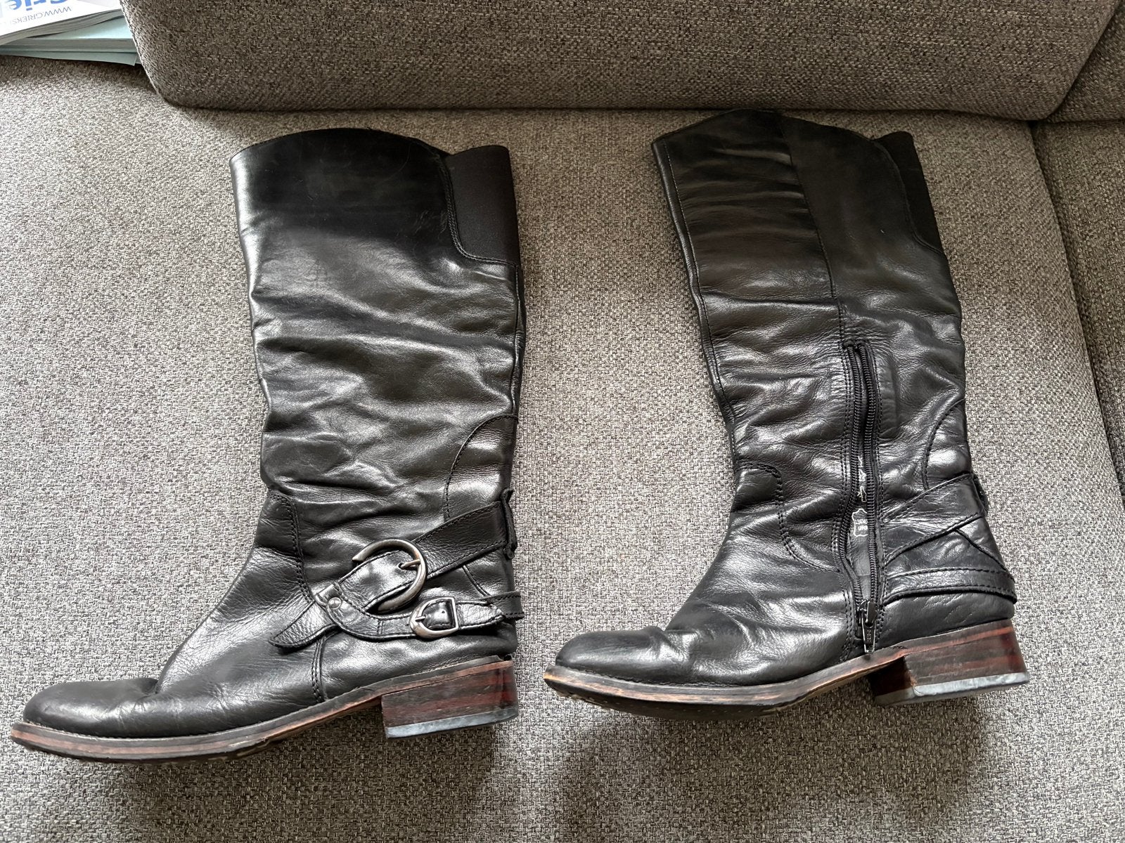 Choizz leren dameslaarzen maat 38, Kleding | Dames, Schoenen, Hoge laarzen, Zwart, Ophalen of Verzenden, Zo goed als nieuw