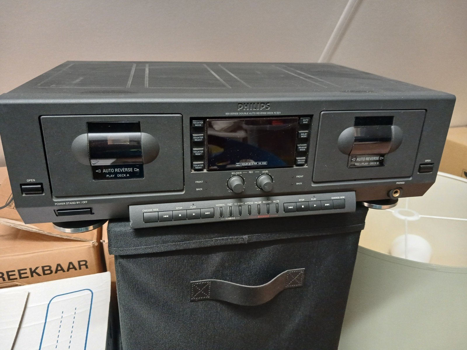 Philips FC 931/00S Dubbel Cassettedeck, Ophalen, Dubbel, Philips, Auto-reverse