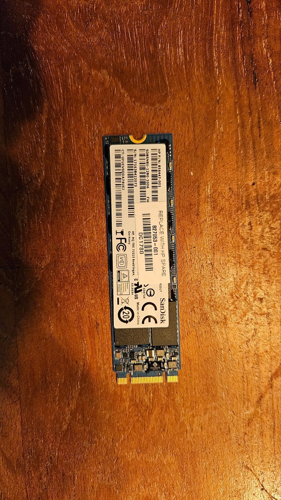 SanDisk X400 M.2 SSD 128GB, Computers en Software, Harde schijven, Intern, Zo goed als nieuw, Laptop, SSD