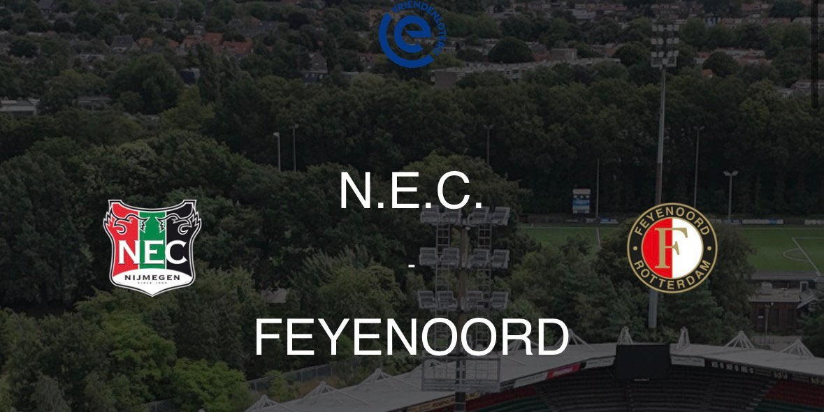 Nec-feyenoord 3 kaarten naast elkaar vak N, Twee personen, September