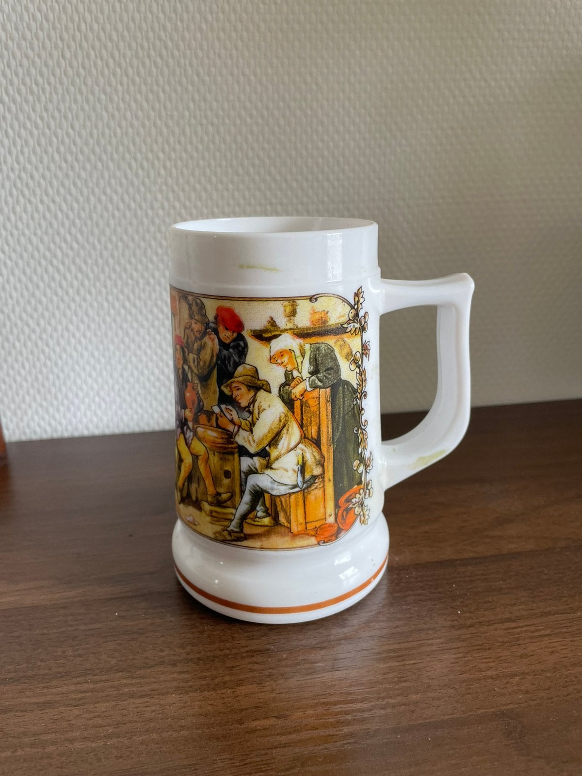 Bier pul wit met opdruk, Ophalen of Verzenden, Zo goed als nieuw, Pul(len), Overige merken