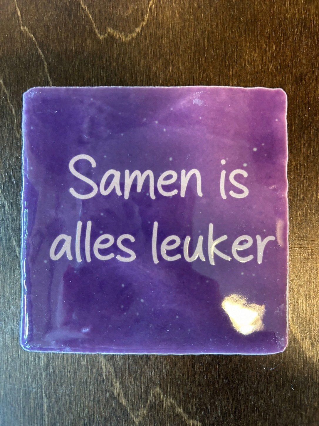 Tegel met spreuk, Nieuw, Ophalen of Verzenden, 10 cm, 10 cm