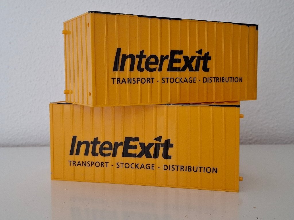 2x 20ft container InterExit, 1/50, Ophalen of Verzenden, Zo goed als nieuw, Bus of Vrachtwagen, Overige merken
