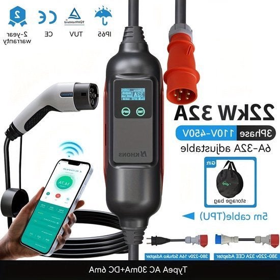 Elektrische Autooplader – EV Oplader – Mobiele Lader, Corvance B.V., Verzenden, Nieuw, Corvancebol@gmail.com