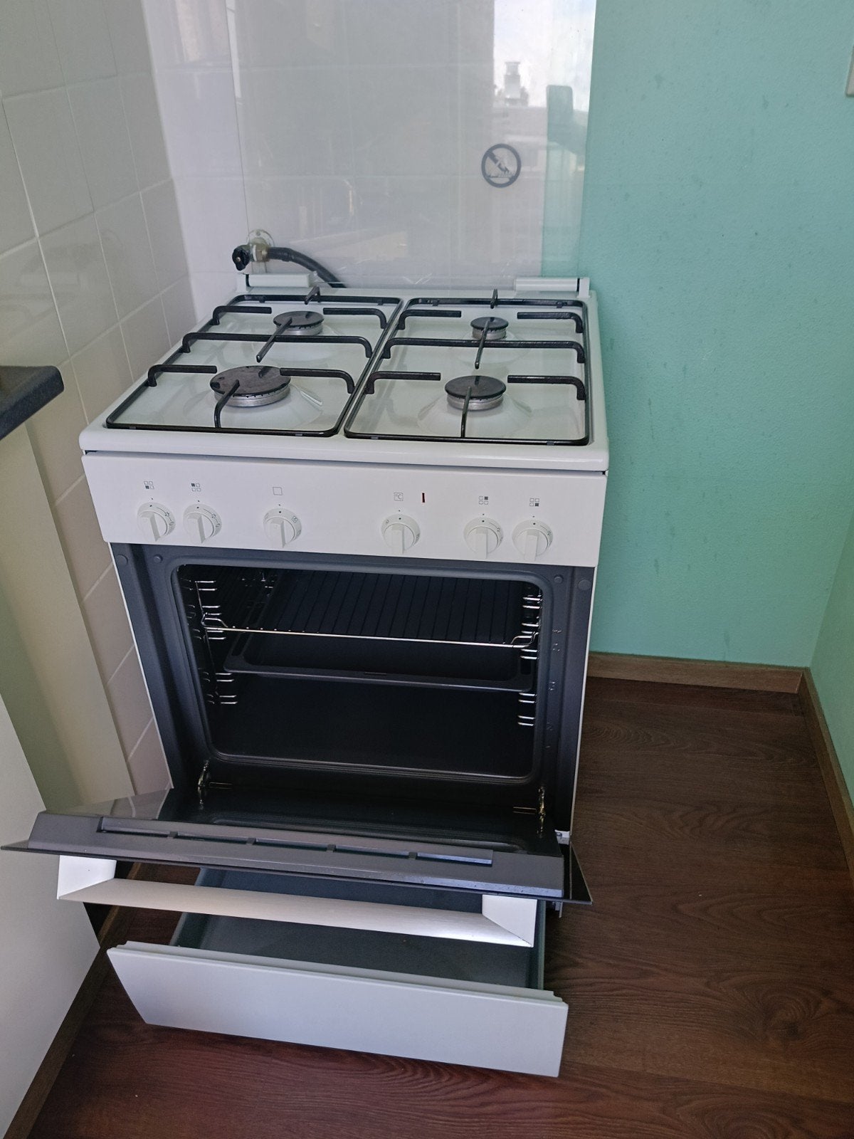 Siemens gasfornuis met oven - wit