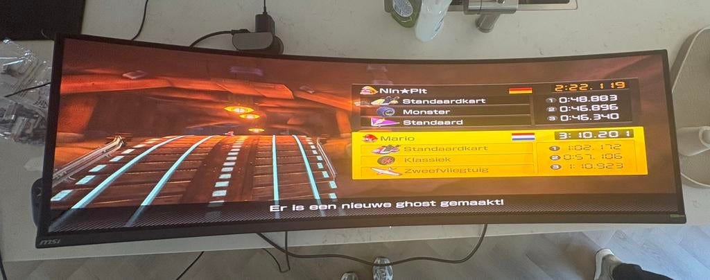 MSI MPG 491CQPX QD-OLED (mp224), Ophalen, MSI, In hoogte verstelbaar, Zo goed als nieuw