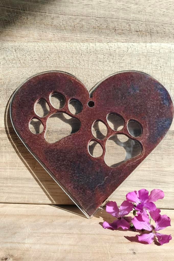Hart gedenkteken met footprints van Lieve Saar, Verzenden, Nieuw, Info@lievesaar.nl, Lieve Saar