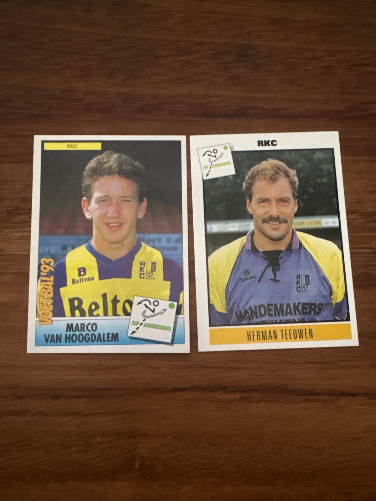 Voetbalplaatjes RKC: Marco van Hoogdalem & Herman Teeuwen, Ophalen of Verzenden, Zo goed als nieuw, Stickers en Plaatjes