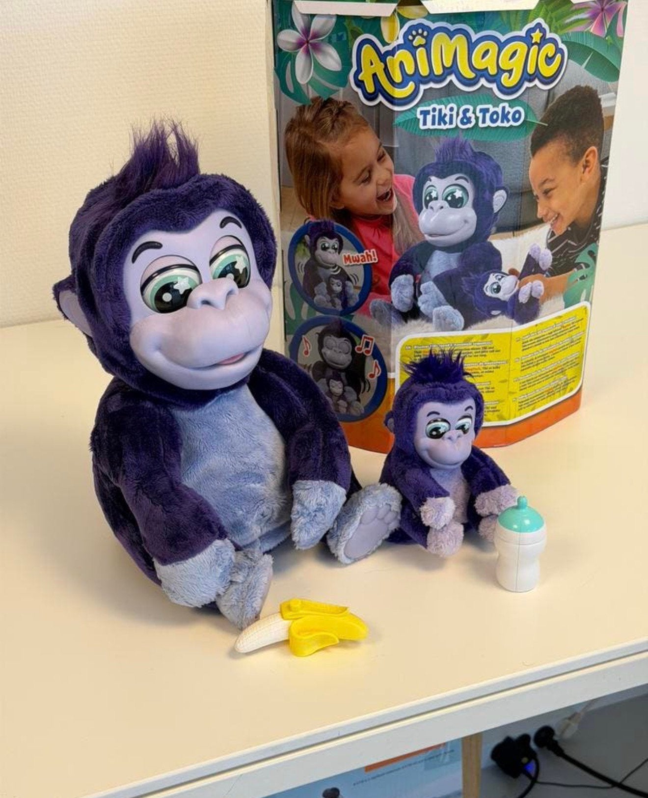 Animagic Tiki & Toko Interactieve pratende Gorilla Knuffels, Interactief, Nieuw, Ophalen of Verzenden, H