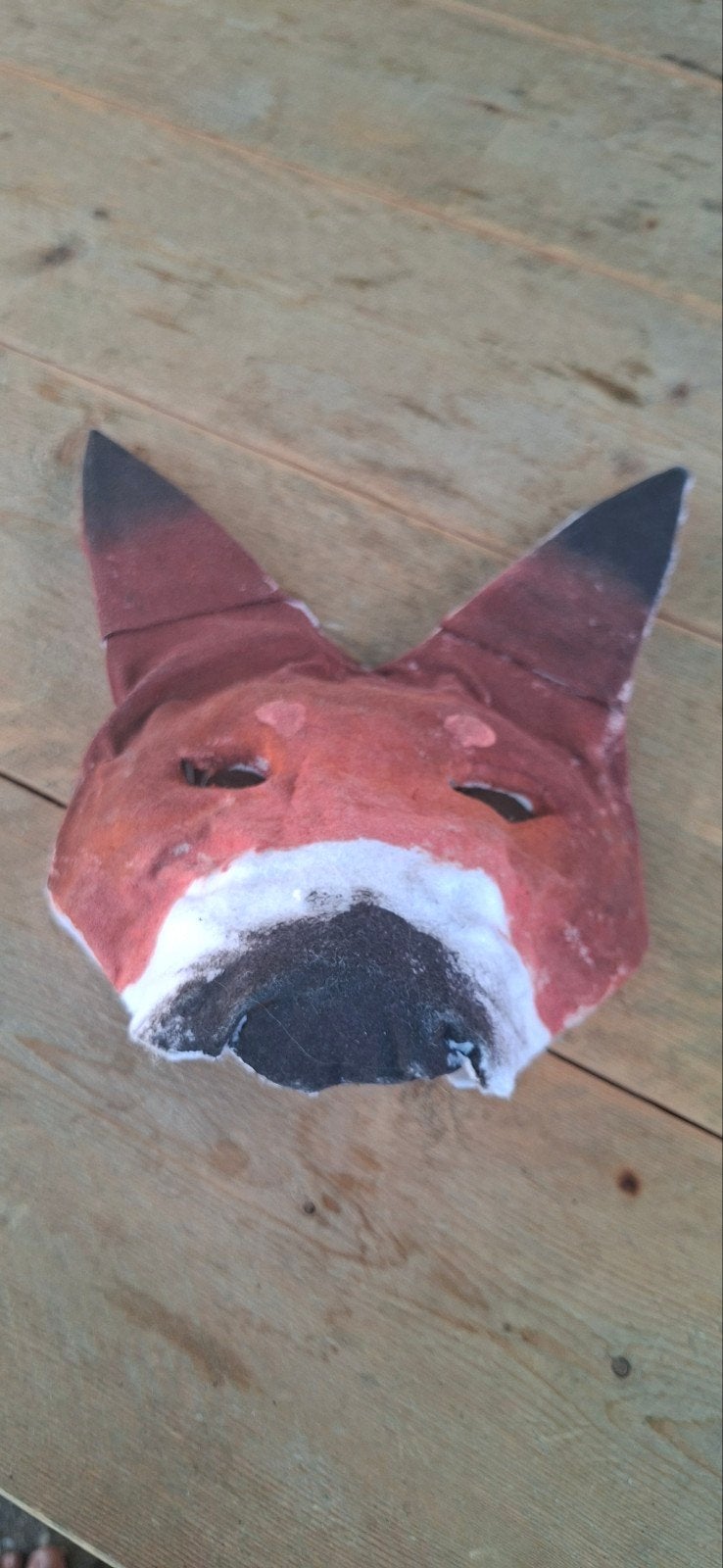 Handgemaakt vossenmasker - Knutselwerk, Ophalen, Gebruikt, Handgemaakt, Dieren