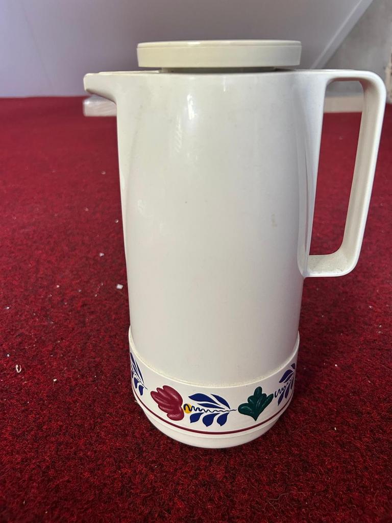 Boer en Bont Koffie/Thee Thermoskan - Wit met Delfts Blauw, Ophalen, Kunststof, Wit, Overige merken