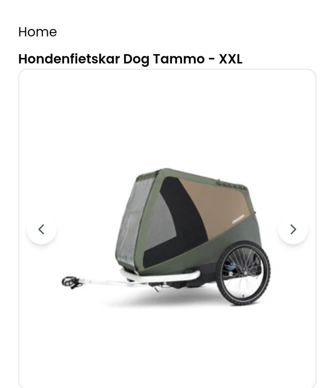 Croozer Dog Tammo XXL Hondenfietskar - Zo goed als nieuw, Fietsen en Brommers, Fietsaccessoires | Aanhangers en Karren, Ophalen