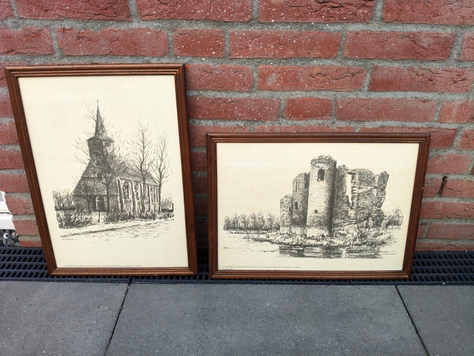 tekening, litho , potlood of houtskool, G. Wildeman 1980, Ophalen of Verzenden