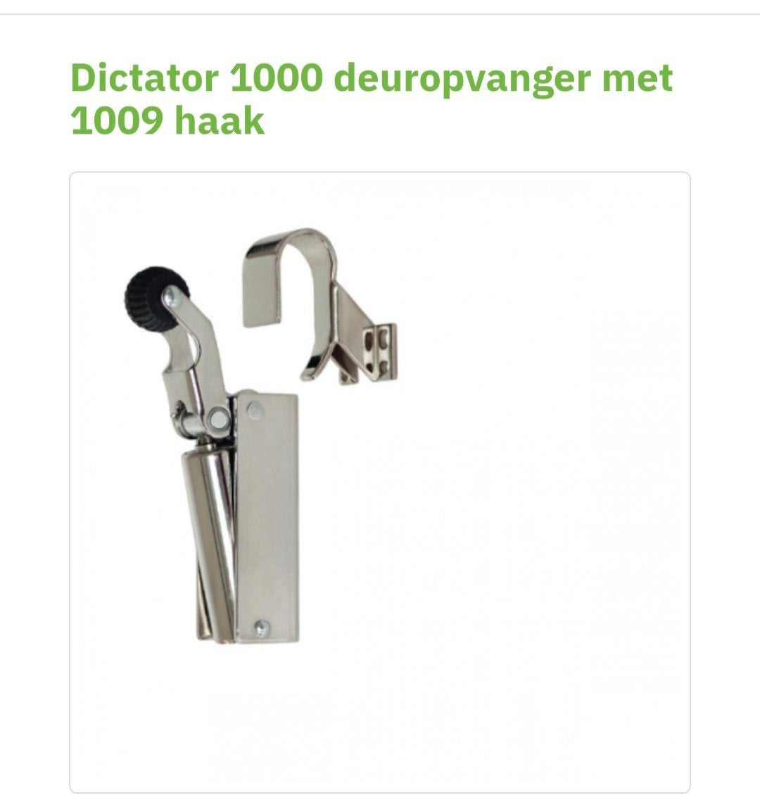 Dictator 1000 Deuropvanger - Geruisloos en Veilig, Verzenden, Nieuw, Binnendeur