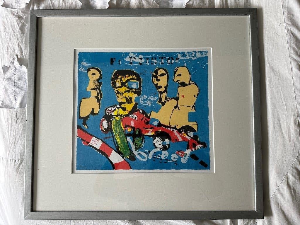 litho Herman Brood, Antiek en Kunst, Ingelijst, Ophalen, Overige onderwerpen, Lithografie