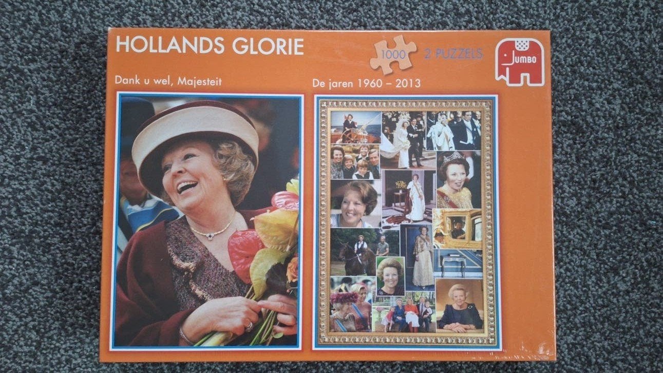 Jumbo Hollands Glorie Puzzel Koningin Beatrix 1000 stukjes, Ophalen of Verzenden, 500 t/m 1500 stukjes, Nieuw, Legpuzzel