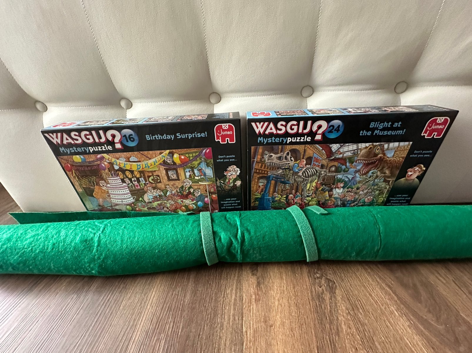 2 Wasgij puzzels met puzzelmat, Ophalen of Verzenden, 500 t/m 1500 stukjes, Zo goed als nieuw