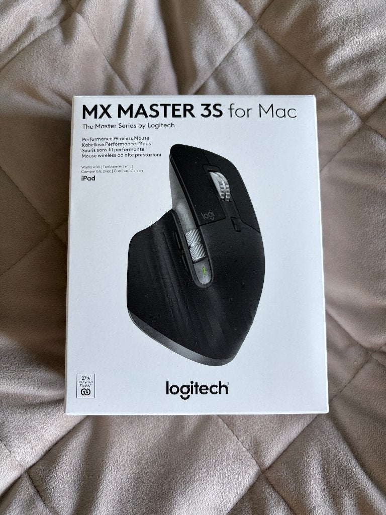 Logitech MX Master 3S for Mac – Draadloze Muis, Computers en Software, Muizen, Zo goed als nieuw, Muis, Linkshandig, Draadloos