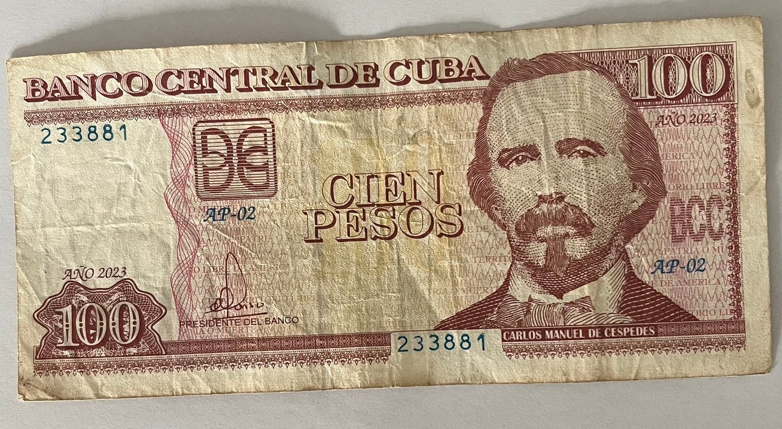 Cuba 100 Pesos 2023 gebruikte staat (2), Verzenden, Midden-Amerika, Los biljet
