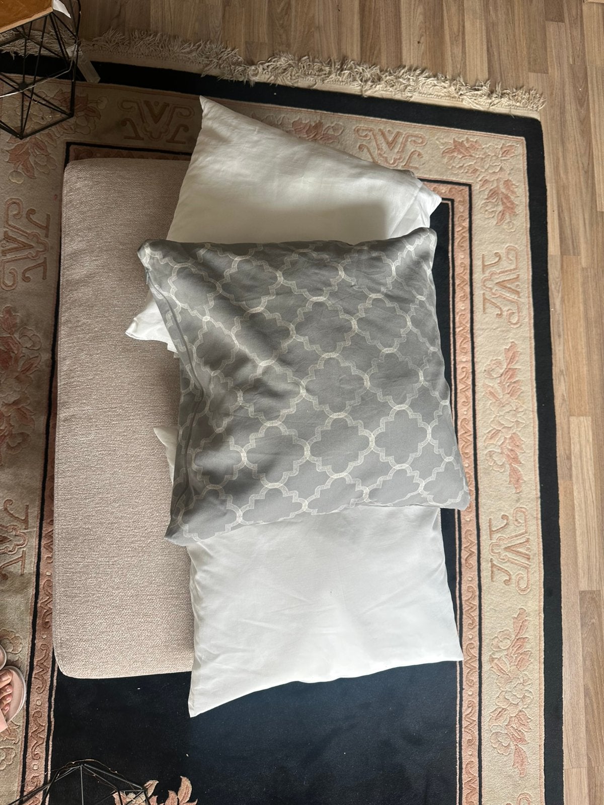 Ikea ULLKAKTUS Kussens 3x 50x50cm, Ophalen, Zo goed als nieuw, Wit, Vierkant