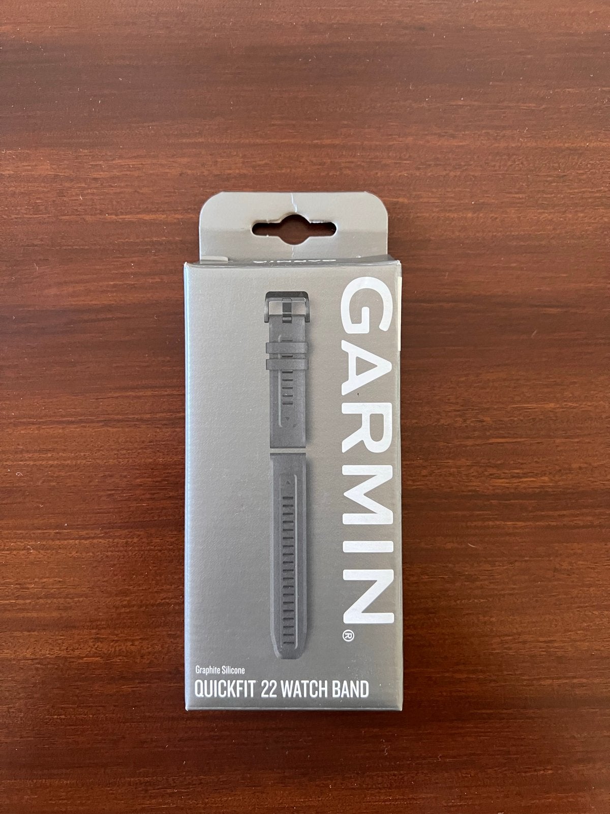Garmin Quickfit 22mm Bandje Graphite Silicone, Ophalen of Verzenden, Zo goed als nieuw, Grijs, Android