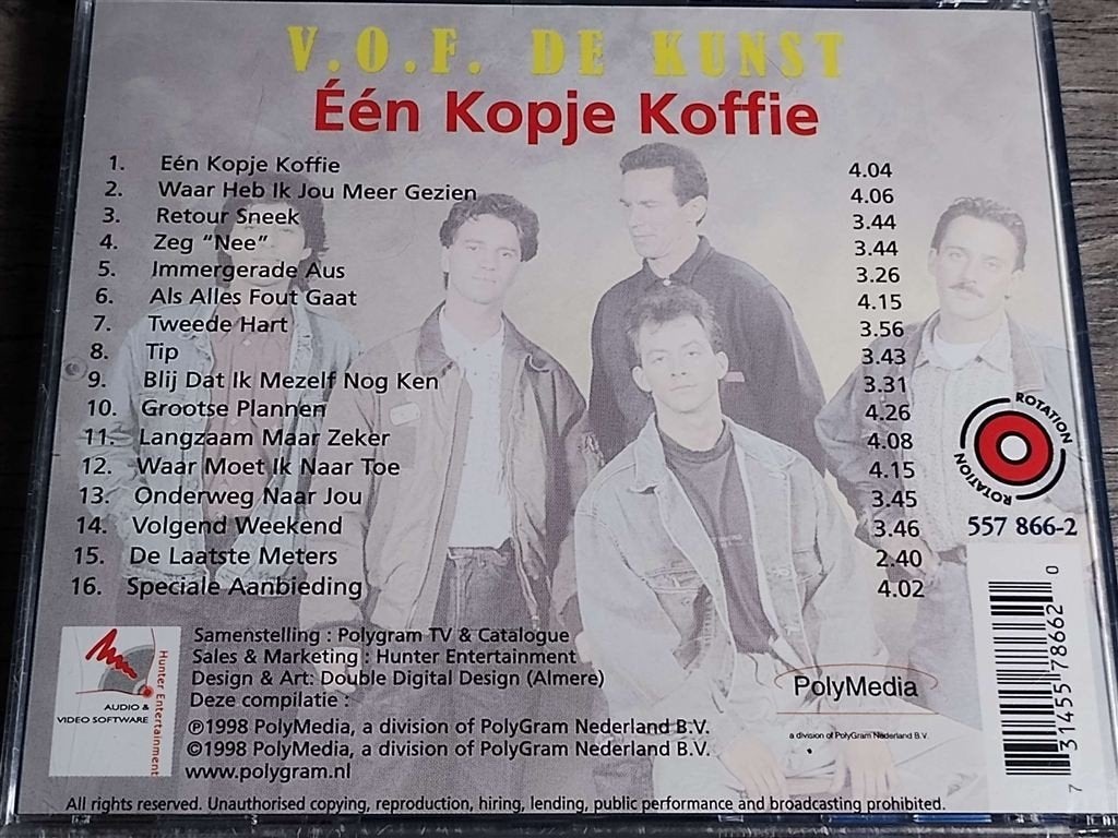 V.O.F. De Kunst ‎– Één Kopje Koffie, Ophalen of Verzenden, Zo goed als nieuw, Levenslied of Smartlap