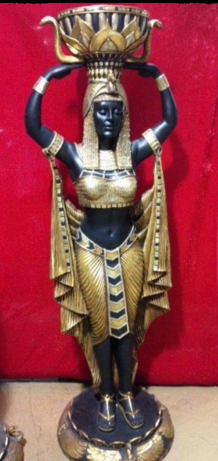 UNIEK! Set Egyptische Beelden 190 cm – Cleopatra & Farao, Ophalen