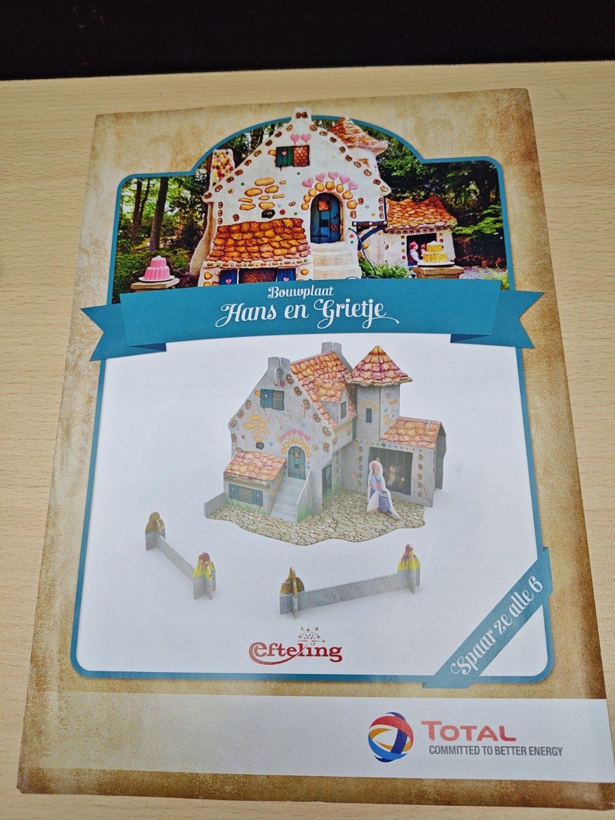 Bouwplaat Total/Efteling Hans en Grietje, Ophalen of Verzenden, Zo goed als nieuw, Overige typen