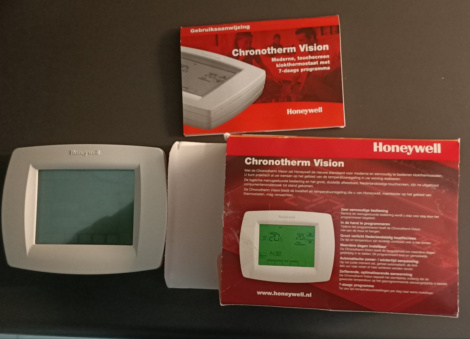 Honeywell Chronotherm Vision Touchscreen TH8100U1004u

Touch, Ophalen, Slimme thermostaat, Gebruikt