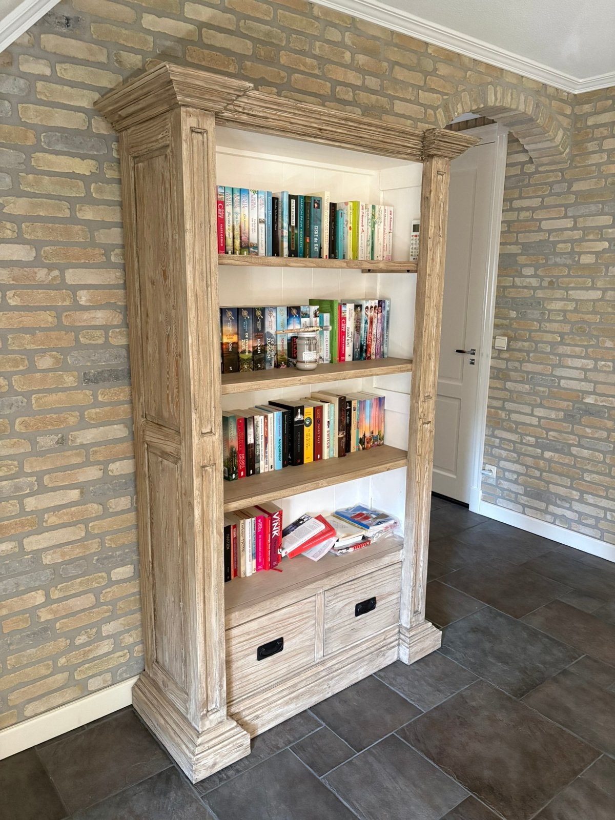Monza boekenkast, Ophalen, 100 tot 150 cm, Teakhout, Nieuw