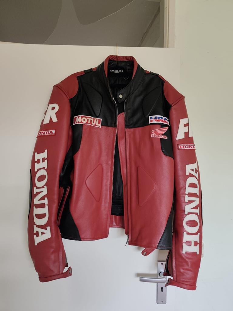 Honda Leren Motorjas - Race Replica met Sponsorlogo's, Motoren, Kleding | Motorkleding, Honda, Heren, Jas | leer, Ophalen of Verzenden